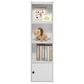 HOMLUX 4-Tier Shelf Bookcase with Door Storage Cabinet in White, , large