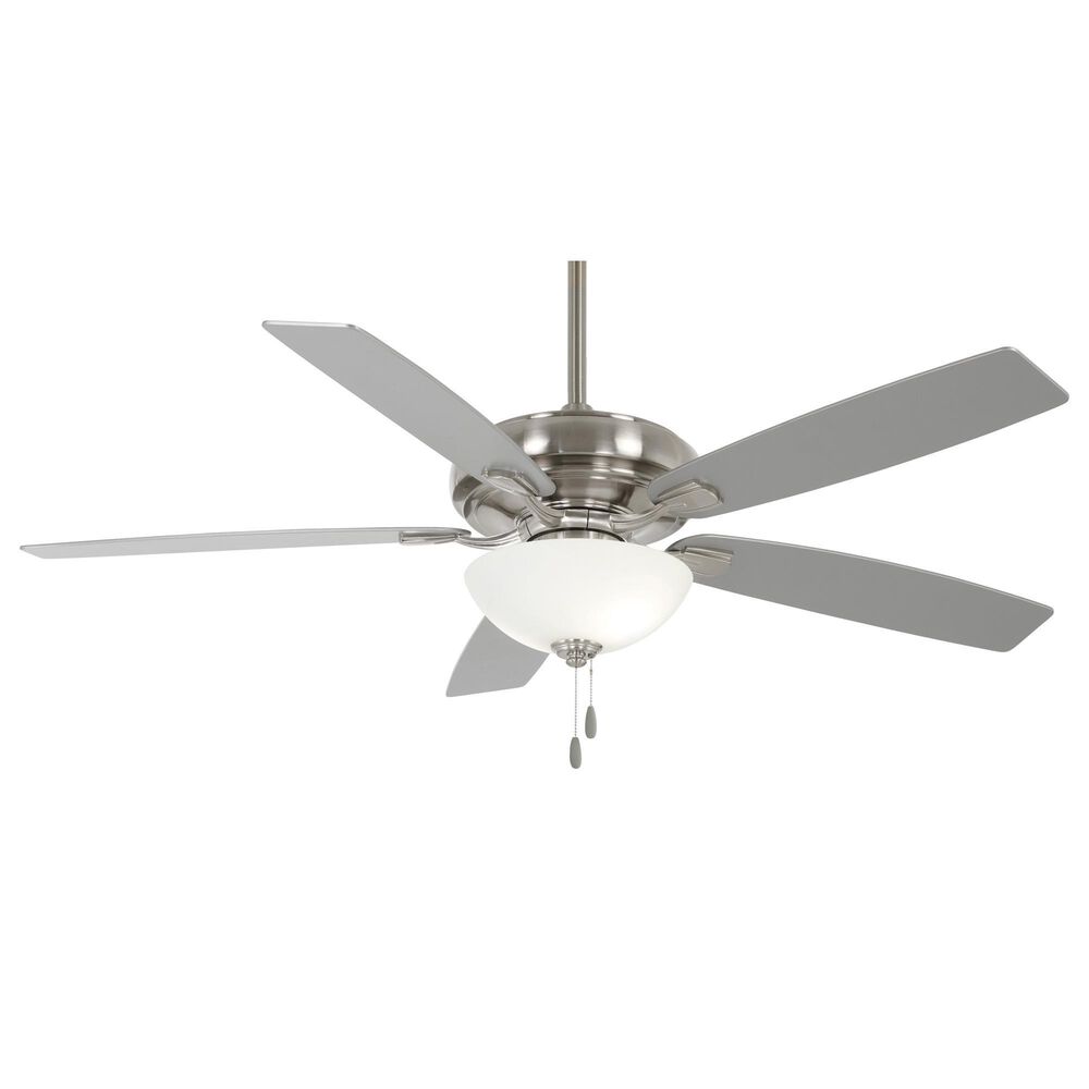 Minka-Aire Watt II 60" Ceiling Fan with LED Light in Brushed Nickel, , large