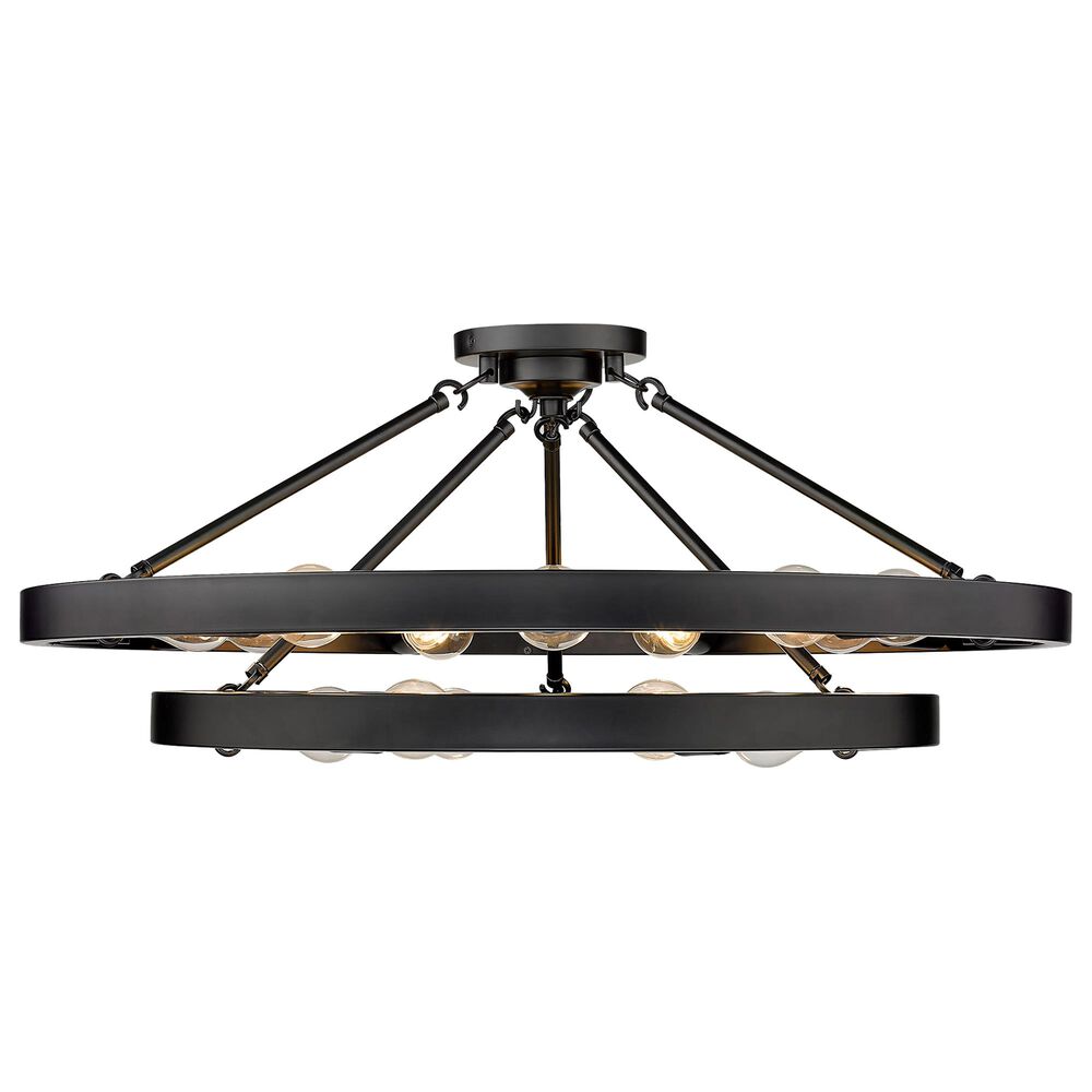 Golden Lighting Castile 15-Light Semi Flush in Matte Black, , large