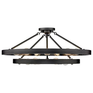 Golden Lighting Castile 15-Light Semi Flush in Matte Black, , large