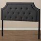 Baxton Studio Mars King Panel Headboard in Dark Grey, , large