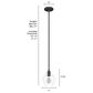 Hunter Dunshire 6.75" 1-Light Mini Pendant with Seeded Shade in Noble Bronze, , large