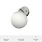 Hunter Hepburn 1-Light Wall Sconce in Brushed Nickel, , large