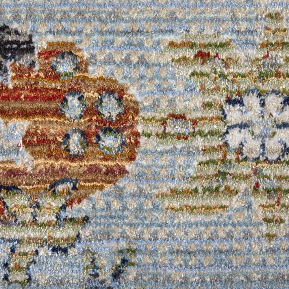 Feizy Melrose 39P4F 6&#39;7&quot; X 9&#39;6&quot; Blue and Multicolor Area Rug, , large