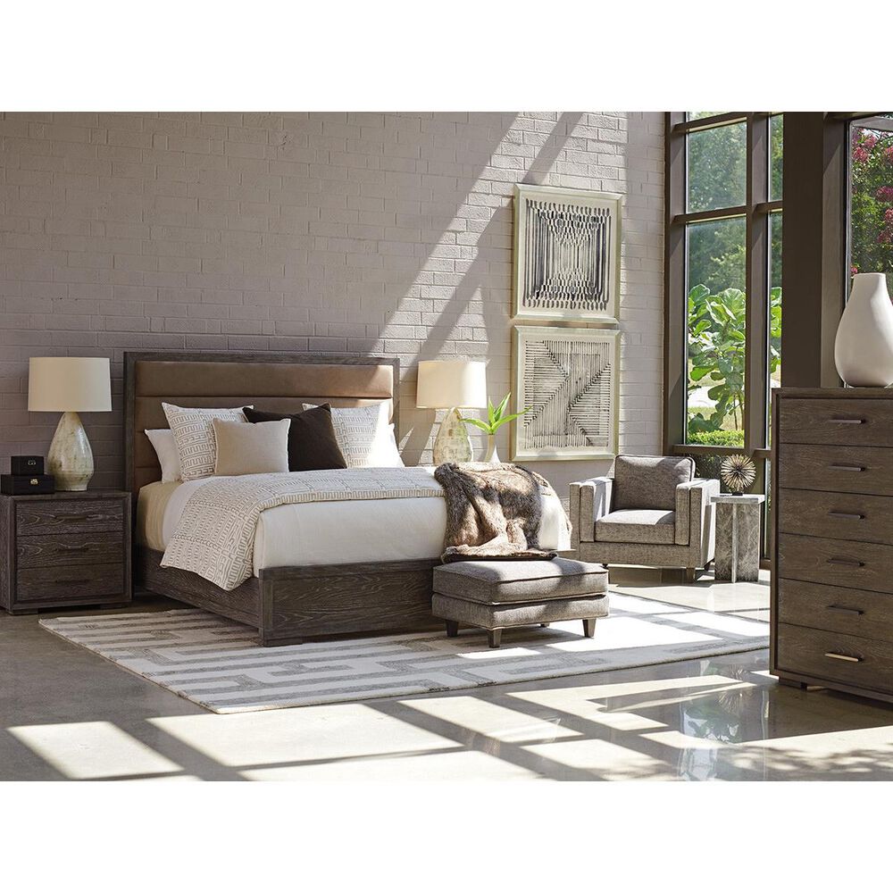 Lexington Furniture Santana Gramercy Upholstered Queen Bed in Gray, , large