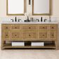 James Martin Breckenridge 48" Single Bathroom Vanity in Light Natural Oak with 3 cm White Zeus Quartz Top and Rectangular Sink, , large
