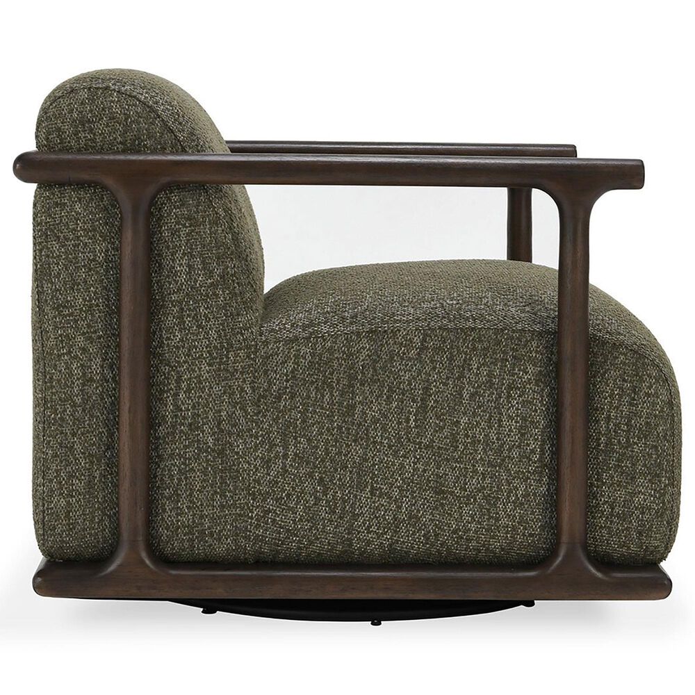 Classic Home Lucia Swivel Accent Chair in Kale Green, , large