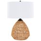 LumiSource Congo 29" Rattan Table Lamp in Natural and Matte Black, , large