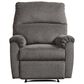 Ashley Nerviano Manual Zero Wall Recliner in Gray, , large