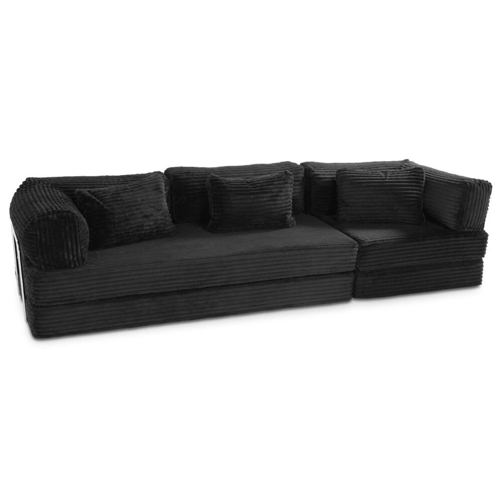 Jaxx Unsofa Stationary Sofa in Black, , large