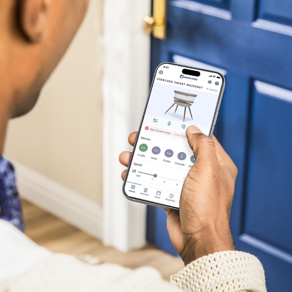 Maxi Cosi Starling Smart Bassinet in Onyx Heritage, , large