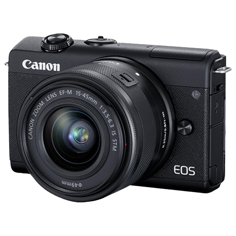 Canon EOS M200 EF-M 15-45mm f/3.5-6.3 IS STM Kit Camera in Black, , large