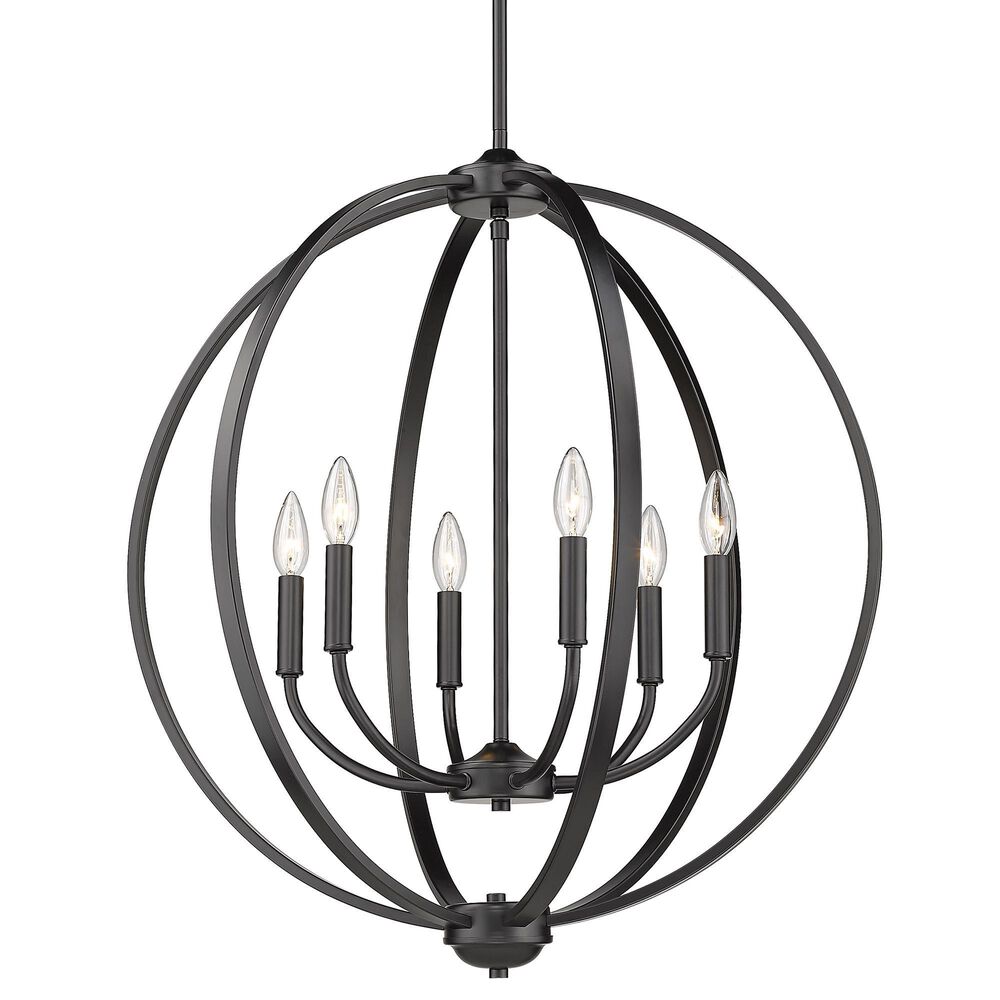 Golden Lighting Colson 6-Light Chandelier in Matte Black, , large