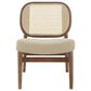 Coaster Rayo Accent Armless Chair with Rattan Cane Back in Camel, , large