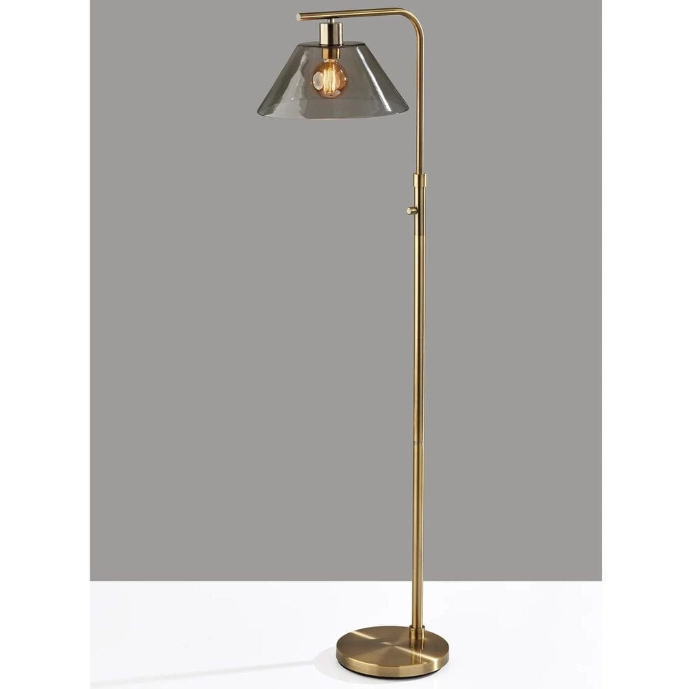 Adesso Zoe Floor Lamp in Antique Brass, , large