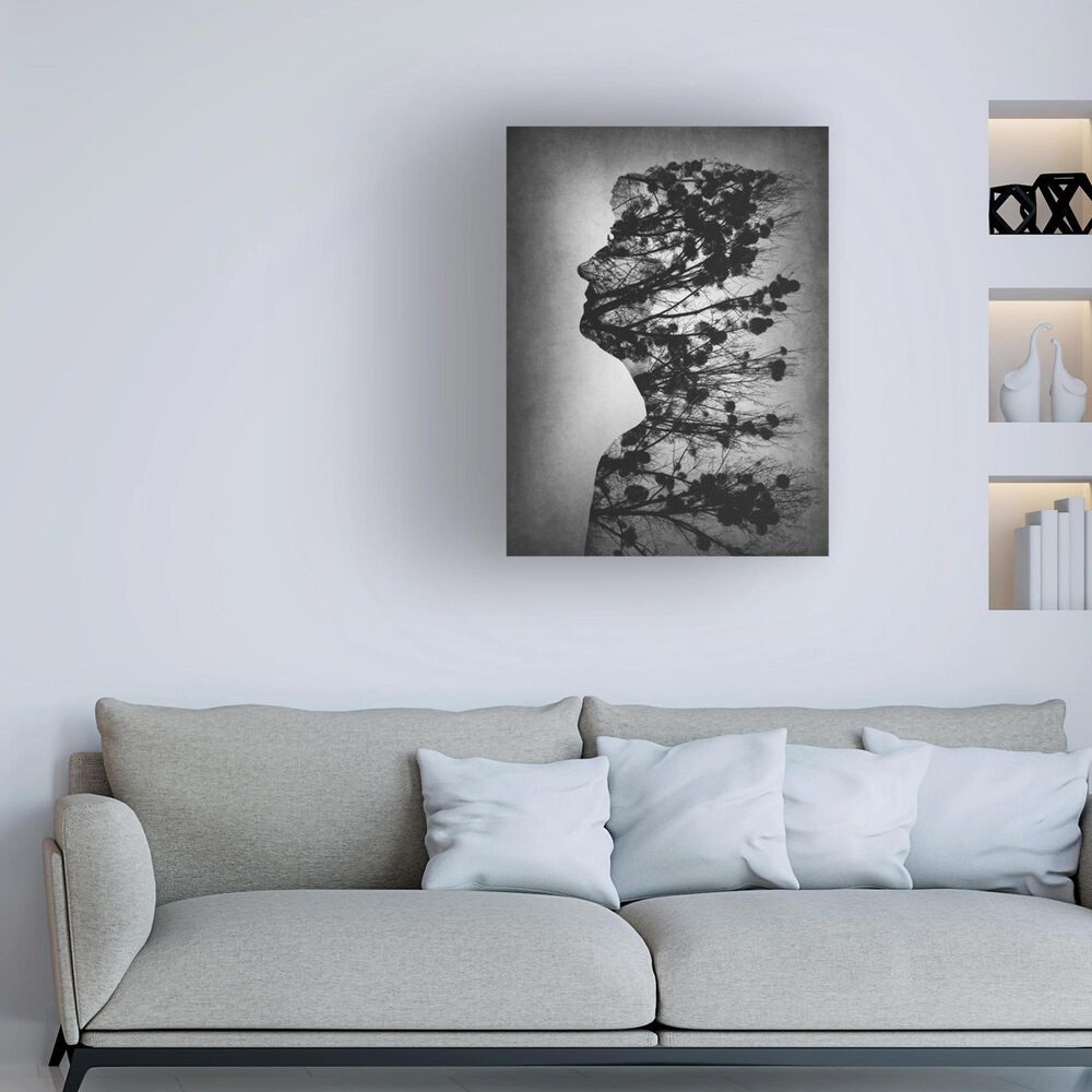 Timberlake Essence Of Life 32&quot; x 24&quot; Canvas Art in Grey/Black/White, , large