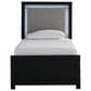 Ashley Maeling Twin Upholstered Panel Bed in Black and Gray, , large