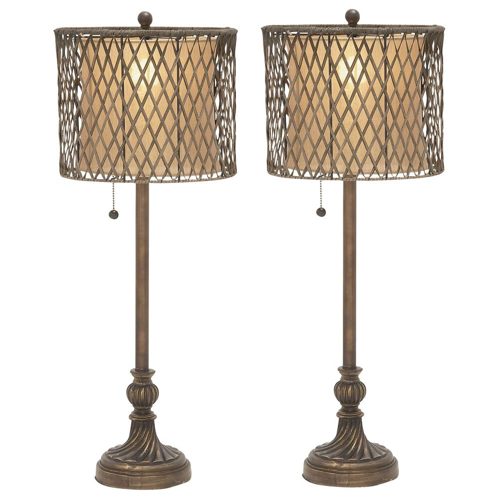 Maple and Jade Buffet Lamp in Shiny Brass (Set of 2), , large