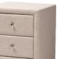 Baxton Studio Tessa 3-Drawer Nightstand in Beige, , large
