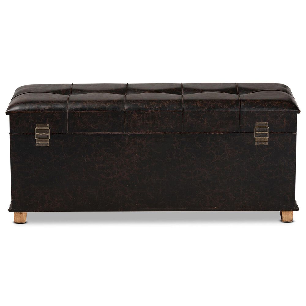 Baxton Studio Janna Storage Ottoman in Dark Brown, , large