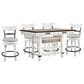 Ashley Valebeck 5-Piece Counter Height Dinning Set in Distressed Vintage White, Warm Brown and Black, , large
