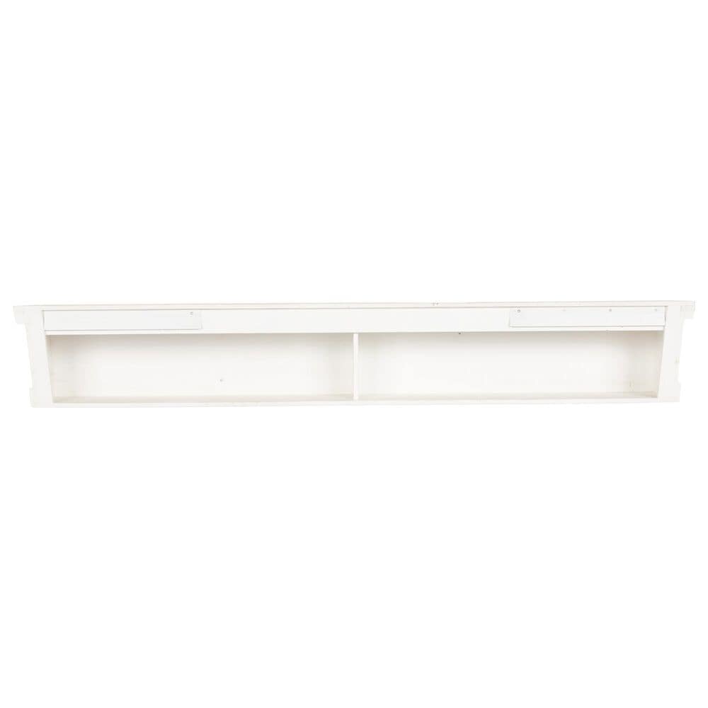 Maple and Jade 60&quot; Wall Shelf in Distressed White and Brown, , large