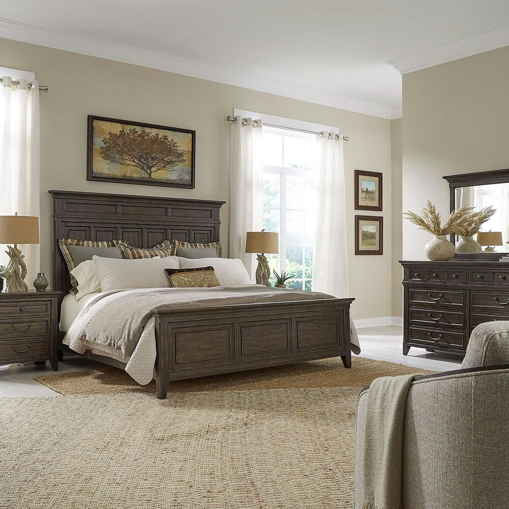 Belle Furnishings Paradise Valley Queen Bed and Two Nightstands in Saddle Brown, , large