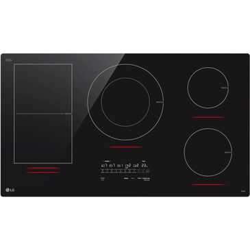 LG 36" Smart Induction Cooktop with UltraHeat Element in Black, , large