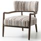 Furniture of America Premier Accent Chair in Malted Linen Stripe, , large