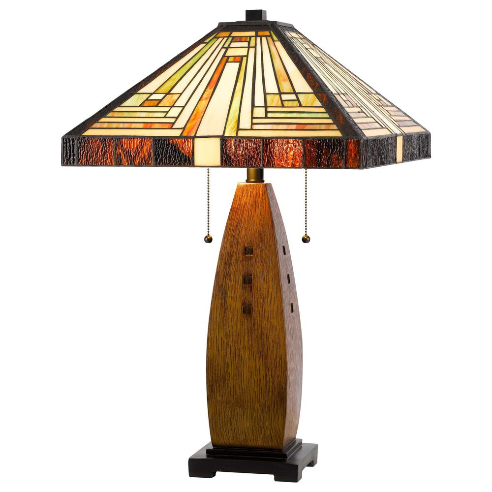 Cal Lighting 27" Tiffany Table Lamp in Bronze, , large