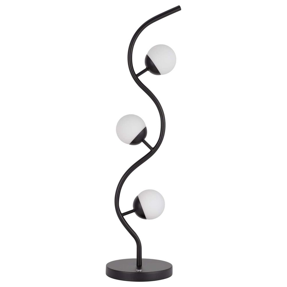 Cal Lighting Evanston 3-Light Metal Table Lamp in Black, , large