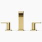 Kohler Parallel Widespread Bathroom Sink Faucet in Vibrant Brushed Moderne Brass, , large