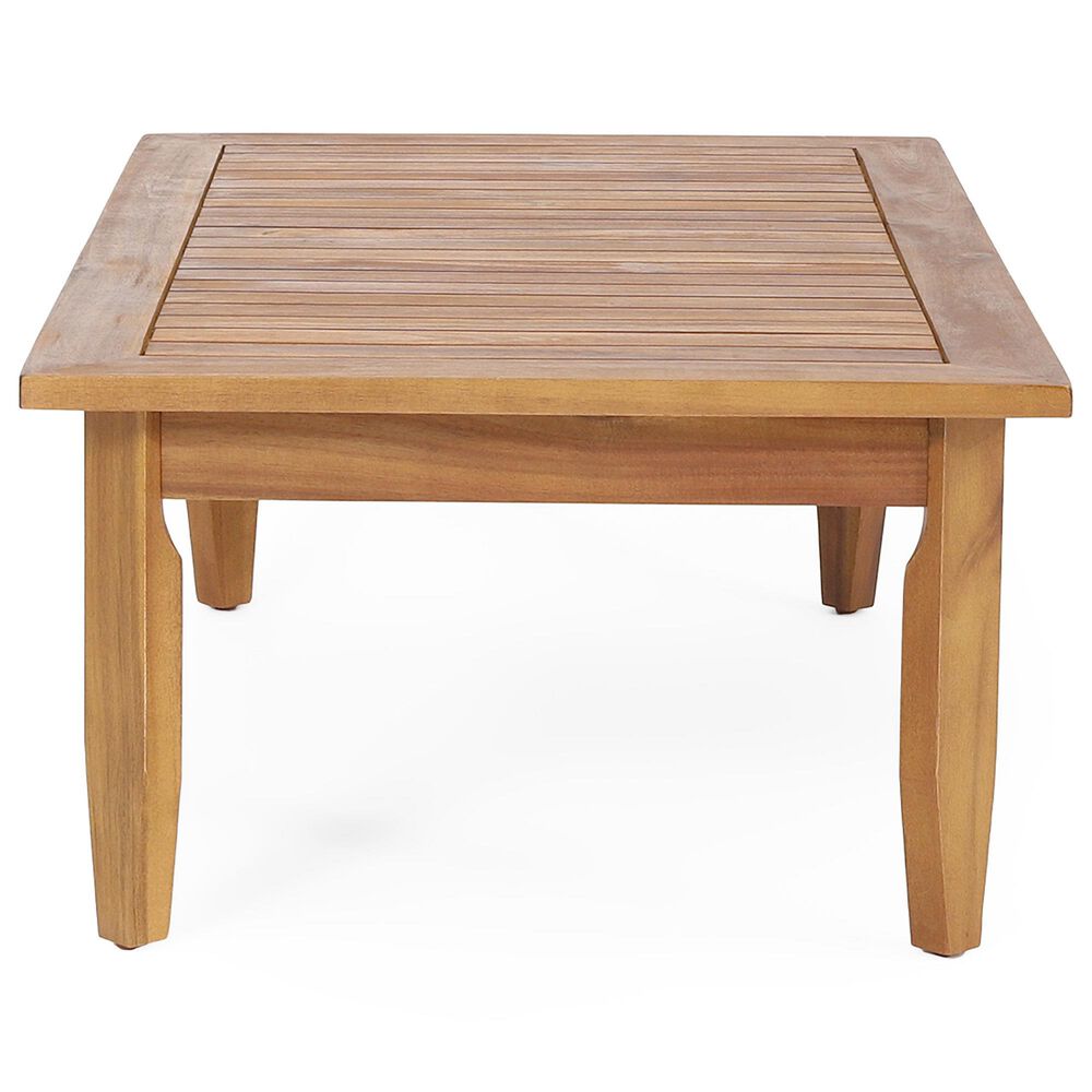 Hearth and Haven Aston 2-Piece Patio Chat Set with Gray Cushion in Teak, , large