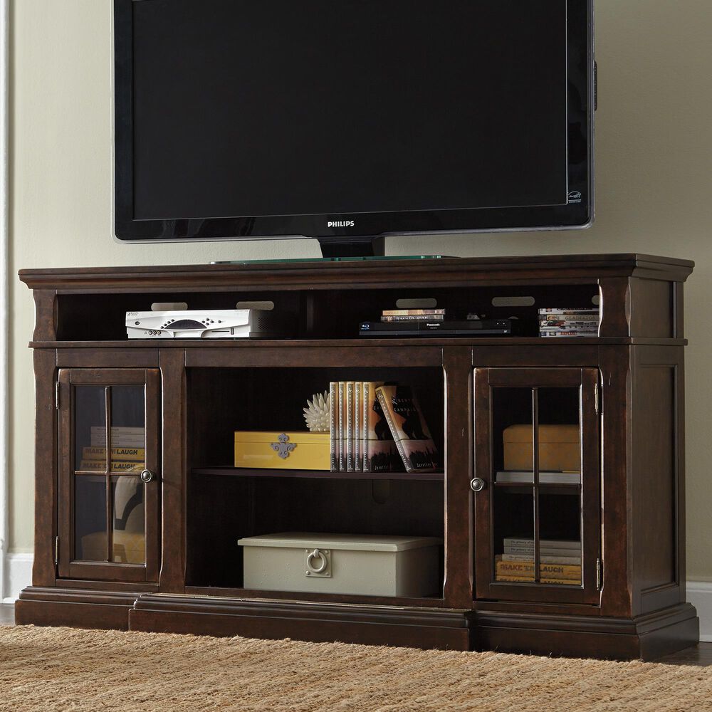 Signature Design by Ashley Roddinton 74" TV Stand in Dark Brown, , large