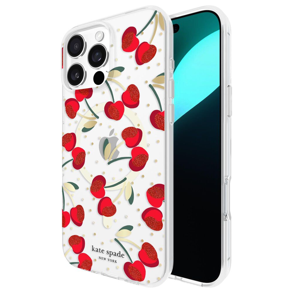 Kate Spade Protective Magsafe Case for Apple iPhone 16 Pro Max in Cherry Dot, , large