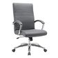 Global Seating Bonded Leather Executive Chair in Gray, , large