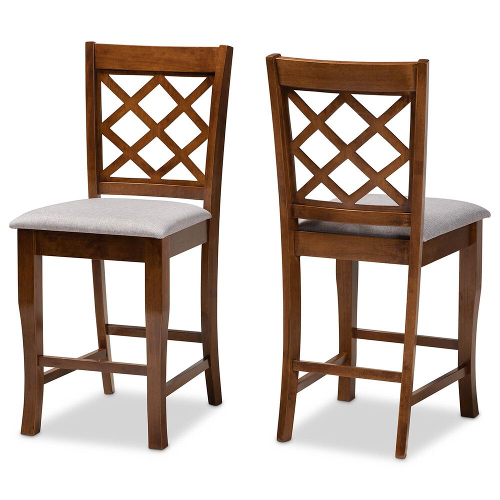 Baxton Studio Aria Counter Height Pub Chair in Walnut Brown (Set of 2), , large