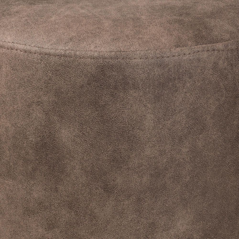 Baxton Studio Kira 2-Piece Nesting Table &amp; Ottoman Set in Grey/Brown/Black, , large
