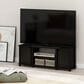 HOMLUX 43.8" TV Stand with 2-Door in Espresso and Black, , large