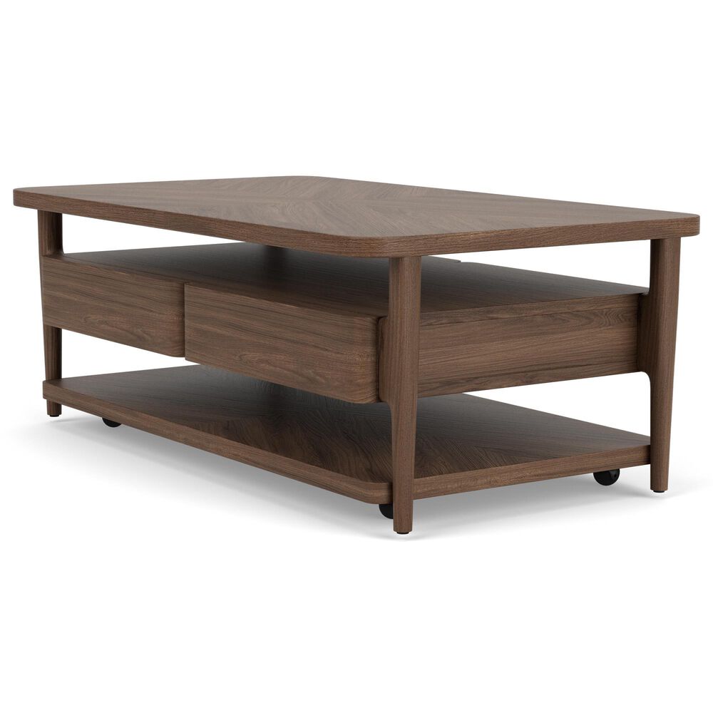 Riverside Furniture Delia 2-Drawer Cocktail Table in Nouveau Walnut, , large