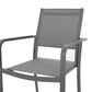 Hearth and Haven Outdoor Modern Aluminum Dining Chair with Mesh Seat in Dark Gray (Set of 2), , large