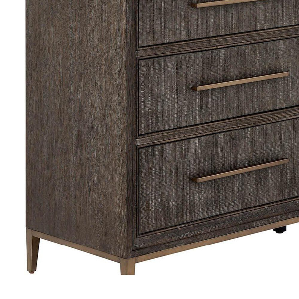 Furniture Worldwide Montclair 6-Drawer Dresser Only in Cocoa and Smoked Gold, , large
