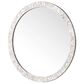 James Martin Vanities Callie 30" Round Mirror in White Mother of Pearl, , large