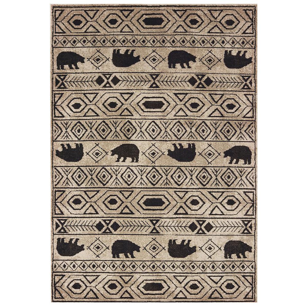 Oriental Weavers Woodlands 9651A 5"3" x 7"3" Ivory Area Rug, , large