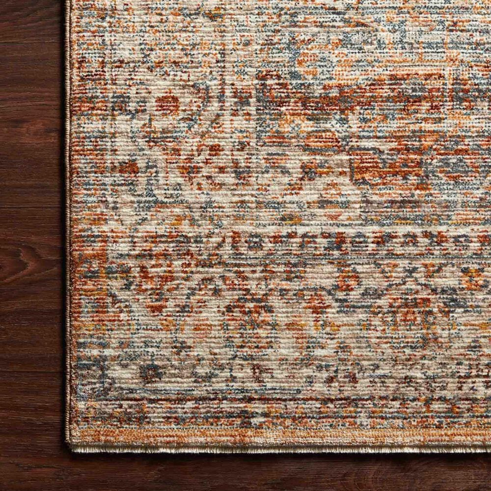 Loloi Lourdes LOU-07 2&#39;3&quot; x 3&#39;10&quot; Tangerine and Ocean Area Rug, , large