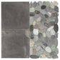 Dal-Tile Pebble Oasis Coastal 12" x 12" Art Deco Natural Stone Mosaic Sheet, , large
