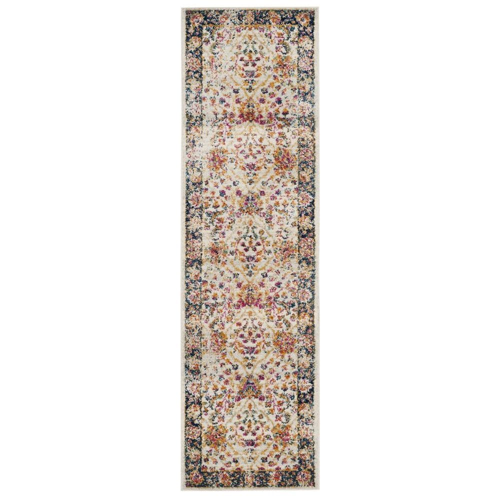 Safavieh Madison MAD609D 2"2" x 10" Cream and Navy Runner, , large