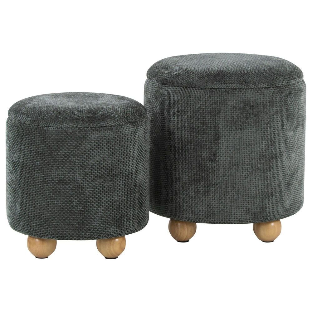 Lumisource Bacci 2-Piece Ottoman Set in Green, , large