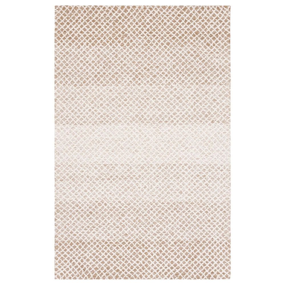 Safavieh Micro-Loop Geometric 5" x 8" Beige and Ivory Area Rug, , large