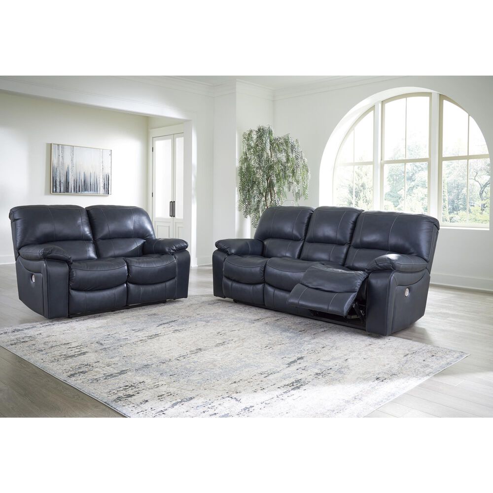 Ashley Leesworth Power Reclining Sofa in Ocean, , large